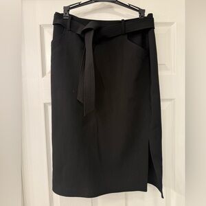 Banana Republic Black Pencil Skirt with Tie Waist